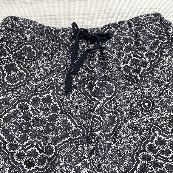 REVOLVE Overlover Pants Linen Printed Green Purple Yucca Size 29 - Picture 6 of 11